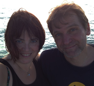 Izolda and Rich in Key west with water background