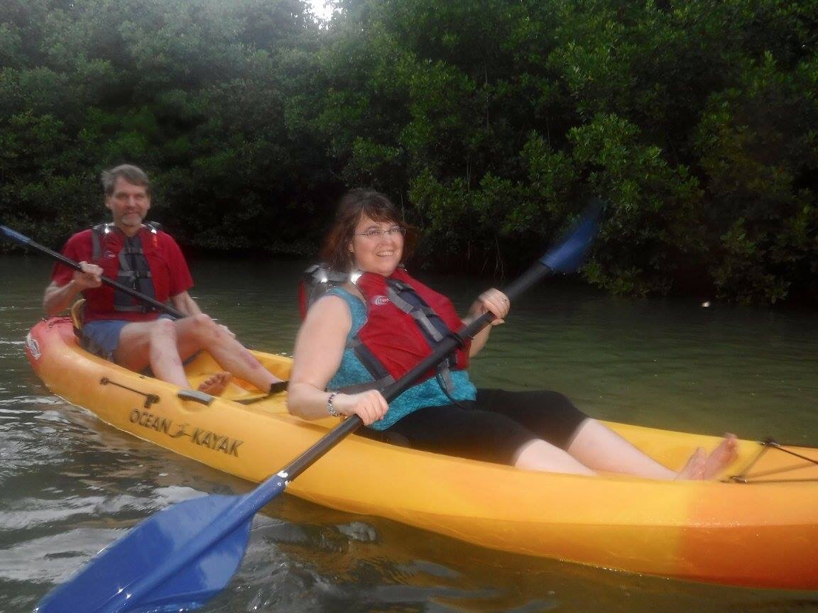 Rich and Izolda in a kayak