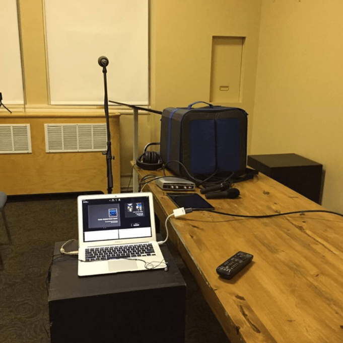 computer, studio, microphone