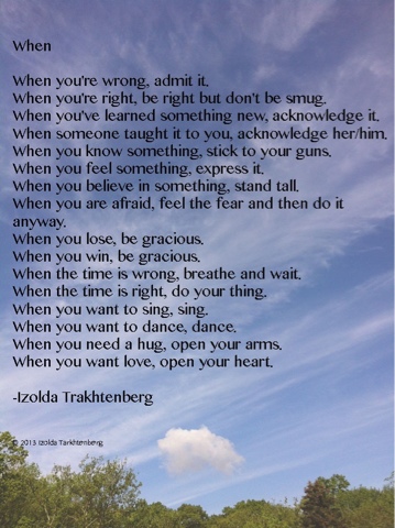 Image of the poem, "When." The exact text is above.