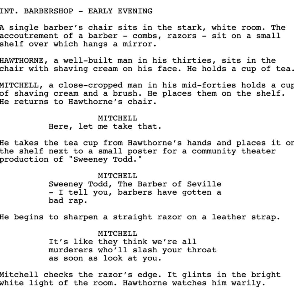 screenplay image of A Close Shave?